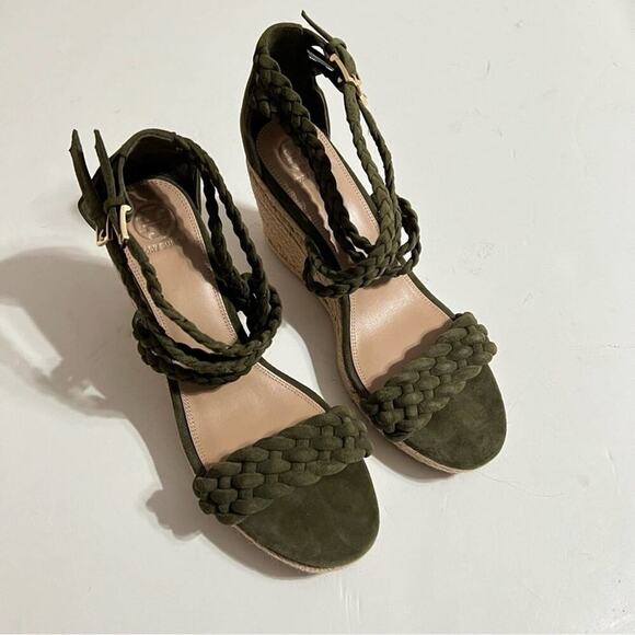 Tory Burch Bailey Wedge Sandal Size 9.5 - Picture 5 of 11